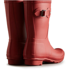 Hunter Womens Matt  Red Original Short Wellington Boots