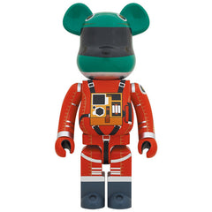 Medicom Japan 2001: A Space Odyssey Green Helmet Orange Space Suit 1000% Bearbrick
