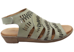 Orizonte Mellowmarch Womens Comfort European Leather Wedge Sandals